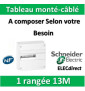 Schneider - Tableau monté-câblé : 1 rangée - 13 modules RESI9 XE - à composer