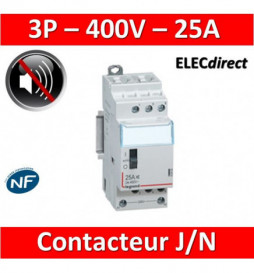 Legrand - Contacteur J/N heures creuses 25A - 400V Tripolaire - 412502