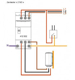 Legrand 092754 Contacteur CX³ pour tarifs heures creuses tripolaire 400V~  20A - 2 modules