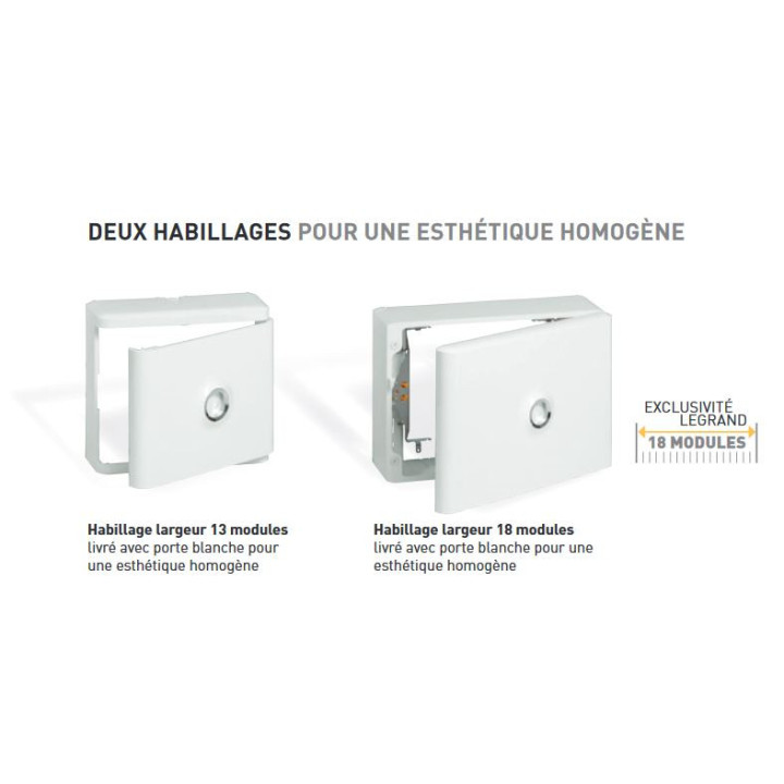 Legrand - Habillage + porte pour platine de branchement - Réf : 401185