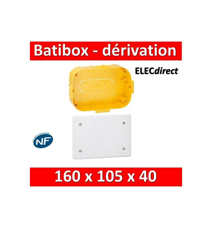 Boîte pour dérivation Batibox cloisons sèches 160x105x40mm