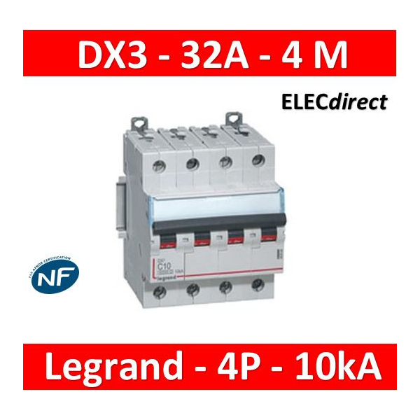 Legrand - Disjoncteur 3P DX3 - 20A - 10kA - courbe C - Réf : 407830 -  ELECdirect Vente Matériel Électrique