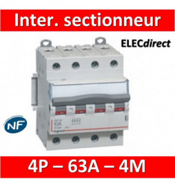 Legrand - DX3 Interrupteur-sectionneur tétrapolaire 63A - 406481