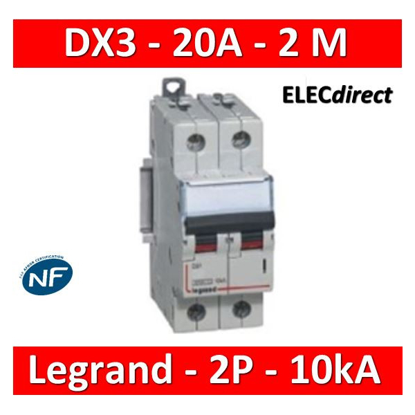 DISJONCTEUR LEGRAND DNX3 PH/N - 10A - VIS/VIS - 406773 - ELECdirect Vente  Matériel Électrique