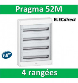 Schneider - Coffret électrique PRAGMA 52 modules - 4 rangées de 13M - PRA13654