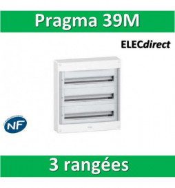 Schneider - Coffret électrique PRAGMA 39 modules - 3 rangées de 13M - PRA13653