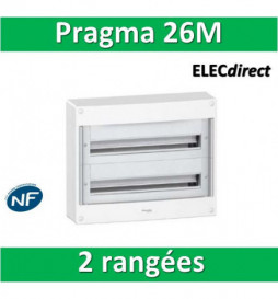 Schneider - Coffret électrique PRAGMA 26 modules - 2 rangées de 13M - PRA13652