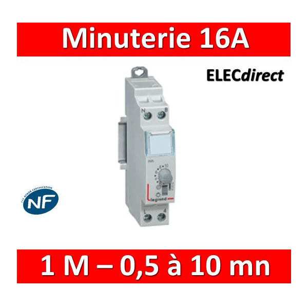 Legrand - Minuterie électronique 16A - 230V - 412602 - ELECdirect Vente  Matériel Électrique