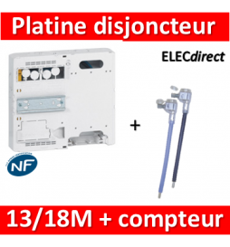Legrand - Platine pour Disjoncteur branchement + Compteur - DRIVIA 13M et 18M - 401181