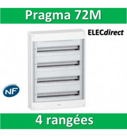 Schneider - Coffret électrique PRAGMA 72 modules - 4 rangées de 18M - PRA13754