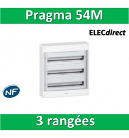 Schneider - Coffret électrique PRAGMA 54 modules - 3 rangées de 18M PRA13753