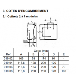 410702 Disjoncteur différentiel DX³4500 arrivée haute et départ bas à vis  U+N 230V~ - 2A typeAC 30mA - courbe C - 2 modules - professionnel