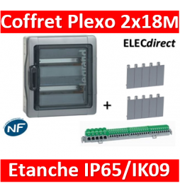 Legrand - Coffret étanche Plexo 36 modules - 2 rangées - IP65/IK09 - 001925