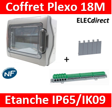 Coffret électrique étanche - 1x4 modules - 1 rangée - Plexo 3 LEGRAND