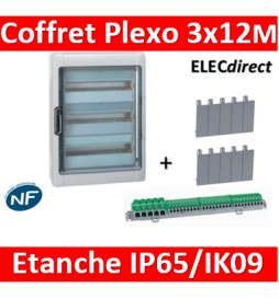 Legrand - Coffret étanche Plexo 36 modules - 3 rangées - IP65/IK09 - 001923