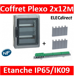 Legrand - Coffret étanche Plexo 24 modules - 2 rangées - IP65/IK09 - 001922