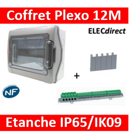 Legrand - Coffret étanche Plexo 12 modules - 1 rangée - IP65/IK09 - 001921