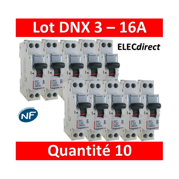 Disjoncteur Legrand 16 A série DNX3 à vis
