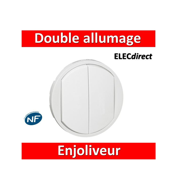 LEGRAND Céliane Enjoliveur Interrupteur VMC Blanc - 068061 - DiscountElec