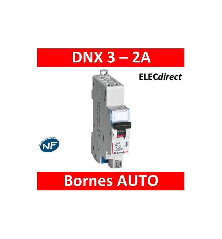 DISJONCTEUR LEGRAND DNX3 PH/N 2A - AUTO/AUTO - 406780 - ELECdirect Vente  Matériel Électrique