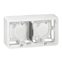 Legrand - Mosaic - Cadre saillie 2 postes - 2 x 2 modules - Horizontal - Blanc - Réf : 080285
