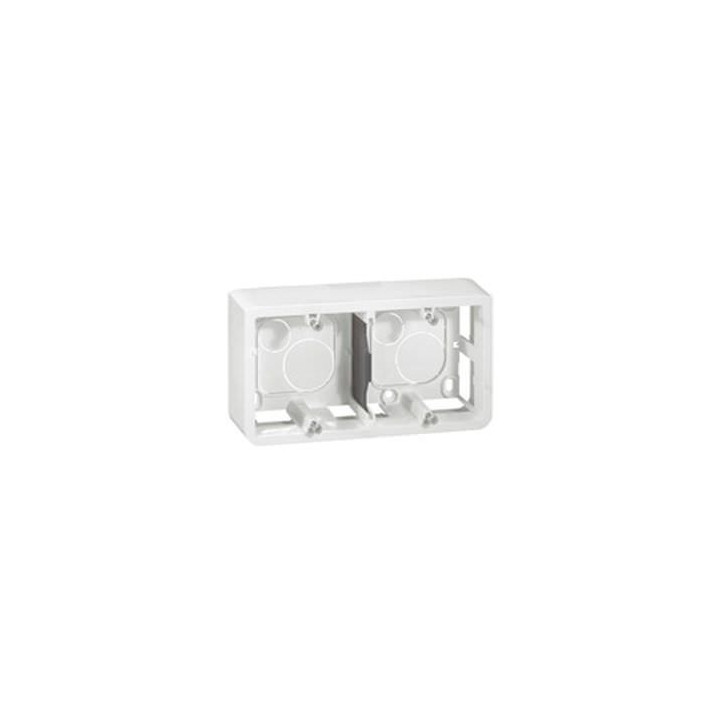 Legrand - Mosaic - Cadre saillie 2 postes - 2 x 2 modules - Horizontal - Blanc - Réf : 080285