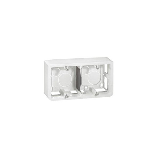Legrand - Mosaic - Cadre saillie 2 postes - 2 x 2 modules - Horizontal - Blanc - Réf : 080285