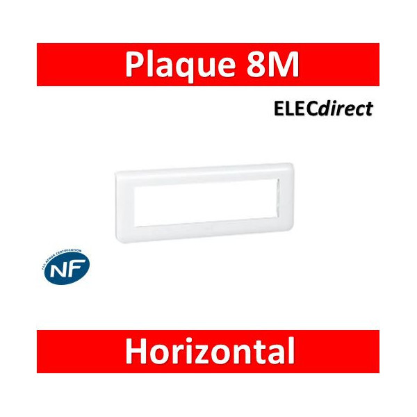 Legrand Mosaic - Plaque 8 modules - horizontal - 078818
