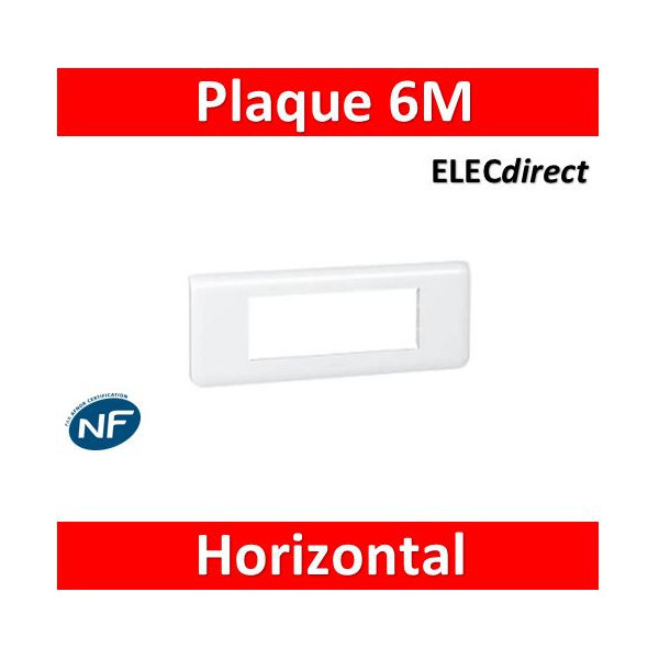Legrand Mosaic - Plaque 6 modules - horizontal - 078816