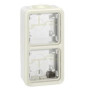 Legrand Plexo - boitier blanc 2 postes verticaux - IP55/IK07 - 069691