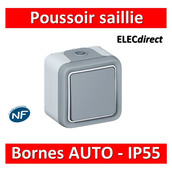 Legrand Plexo - Bouton poussoir 10A - 230V - IP55/IK07 - 069720 -  ELECdirect Vente Matériel Électrique