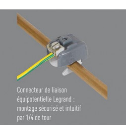 Legrand - Connecteur de liaison équipotentielle 12/16 mm - Réf : 034385