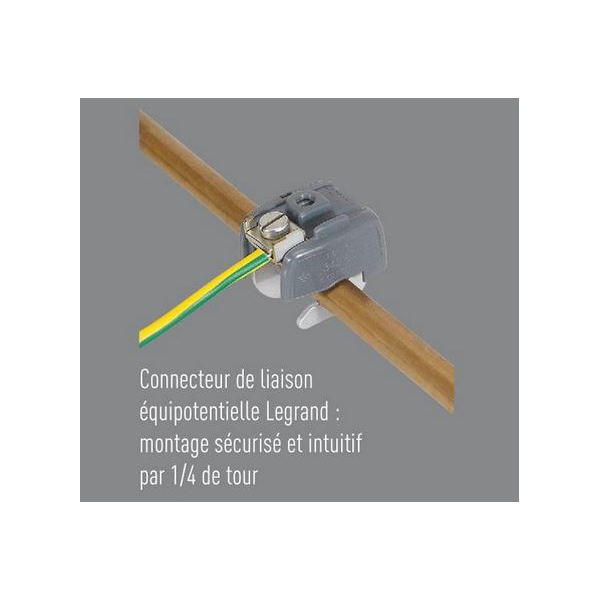 Legrand - Connecteur de liaison équipotentielle 12/16 mm - Réf : 034385