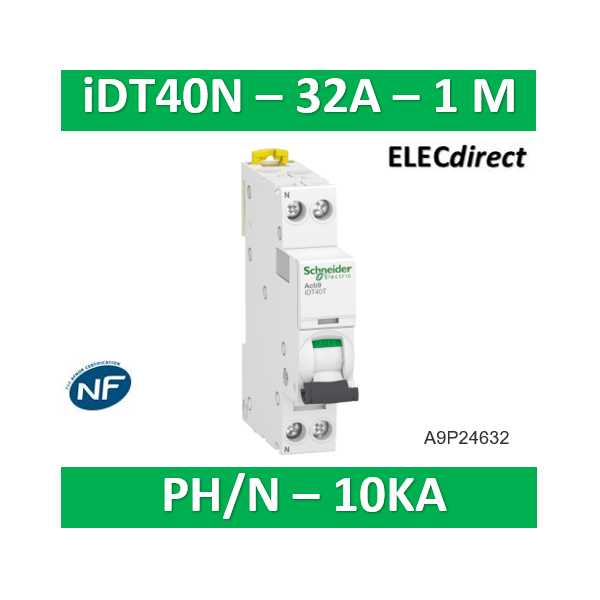 Disjoncteur modulaire Acti9 iDT40N Schneider