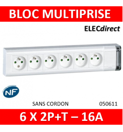 Bloc Multiprise Six Prises Long Cable Fr neuf