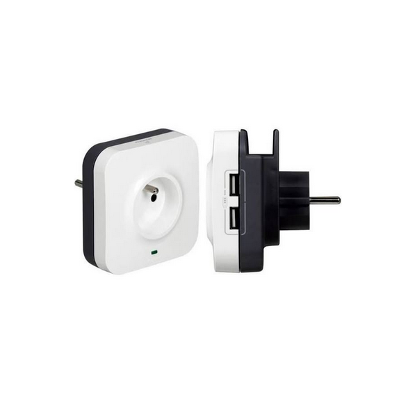 Legrand - Prise protégée 2P+T + 2 prises RJ45 avec parafoudre - Réf : 050670