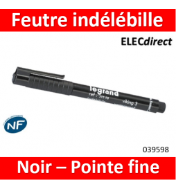 Legrand - Stylo feutre noir indélébile pour repérage - 039598 - ELECdirect  Vente Matériel Électrique