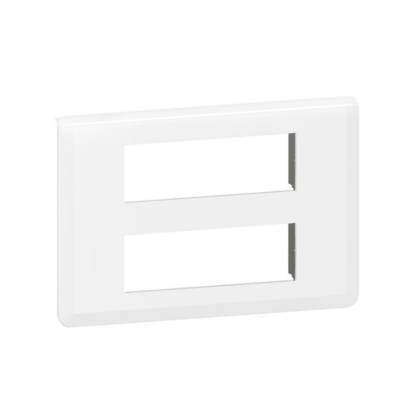 Legrand Mosaic - Plaque 2 x 6 modules - Blanc - Réf : 078836L