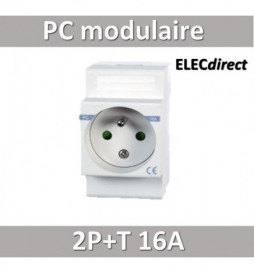 Digital Electric - Prise modulaite 2P+T 16A 250V à éclips - 04562