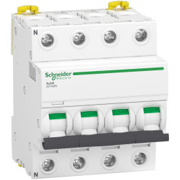 Schneider Acti9 iDT40N - disjoncteur modulaire - 4P - 63A - courbe C - 6000A/10kA A9P24463