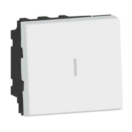 Legrand - Mosaic L - Permutateur - Blanc - Réf : 077021L