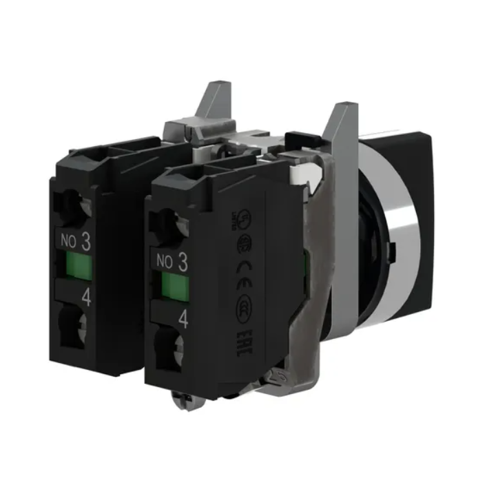 Schneider - Harmony XB4 - Bouton tournant noir Ø22 - à manette - 3 positions Fixes- 2F - Réf. XB4BD33