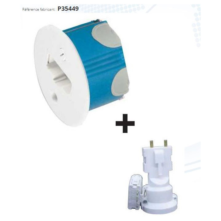 SIB - LOT de 10 Kits Sortie d'applique DCL BBC + douille (mural) - P35449x10