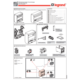 Legrand - Coffret VDI GRADE 2 avec brassage STP - 8 RJ45 / TV 2 sorties - Réf. : 418248+413183x4+413180