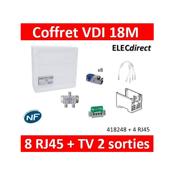 Connecteur RJ45 LCS³ catégorie6 FTP à connexion rapide sans outil, certifié  PoE++ - livré par 4