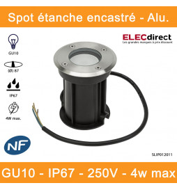 Spectrum - Spot extérieur étanche encastré de sol - LUKKA GU10 - Aluminium IP67 - SLIP012011