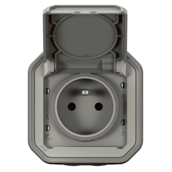 Legrand - Interrupteur / va-et-vient étanche Plexo prêt à poser saillie - 10AX - 250V - IP55 - IK08 - Gris - Réf : 069711L