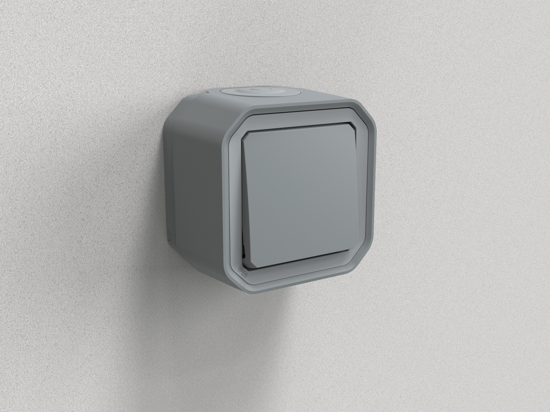 Legrand - Interrupteur / va-et-vient étanche Plexo prêt à poser saillie - 10AX - 250V - IP55 - IK08 - Gris - Réf : 069711L