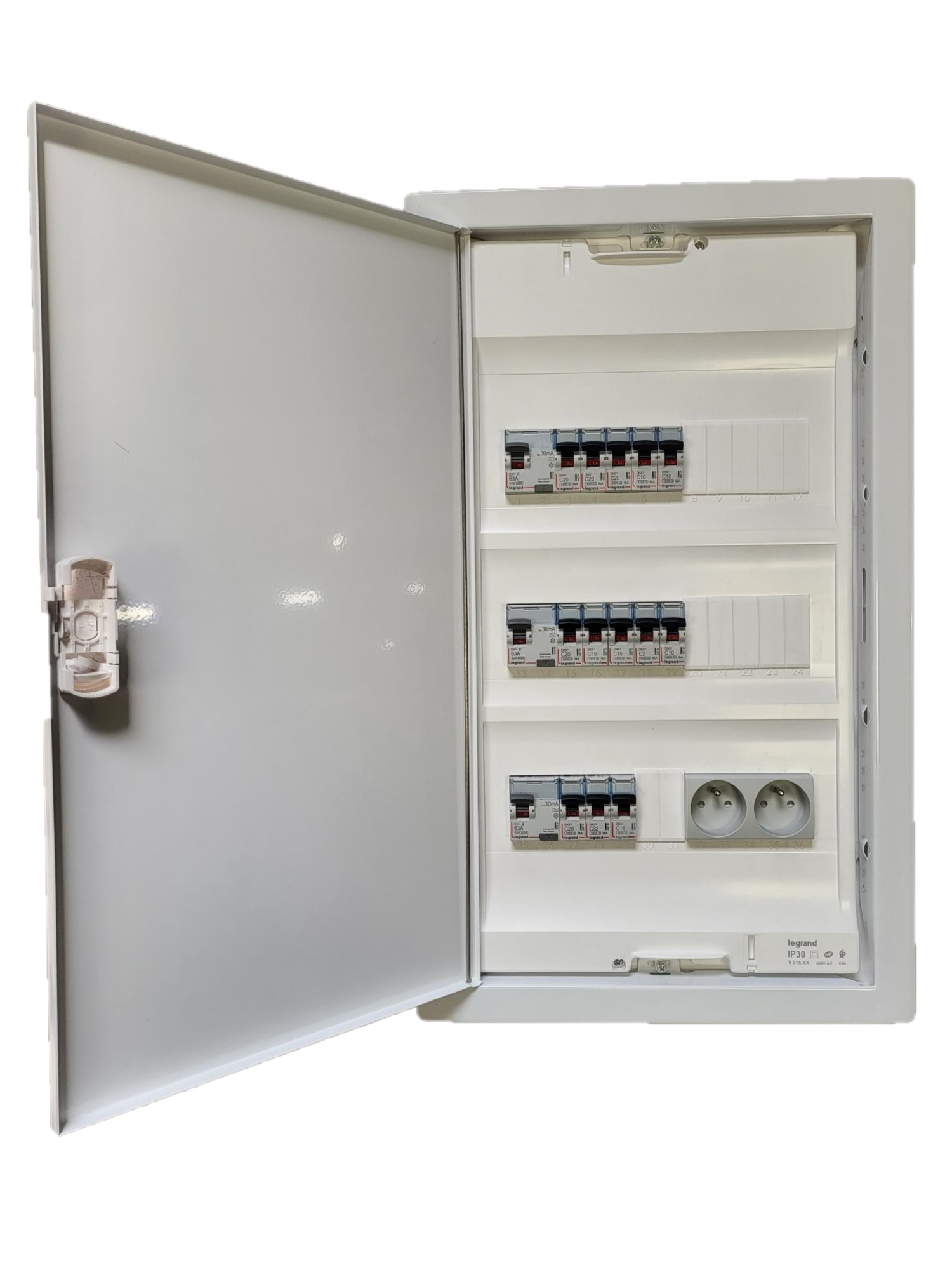 Legrand - Tableau électrique pré-équipé et pré-câblé pour T3 - Drivia - 13 modules - 2 Rangées - AUTO - Réf: LEGTABLEAUT3