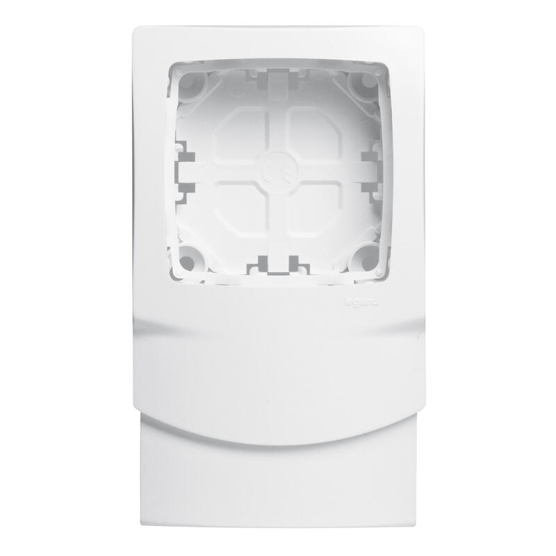 Legrand Oteo - Cadre Appareillage saillie 1 poste pose le long des moulures DLPlus épaisseur 12,5mm - blanc - Réf : 031404